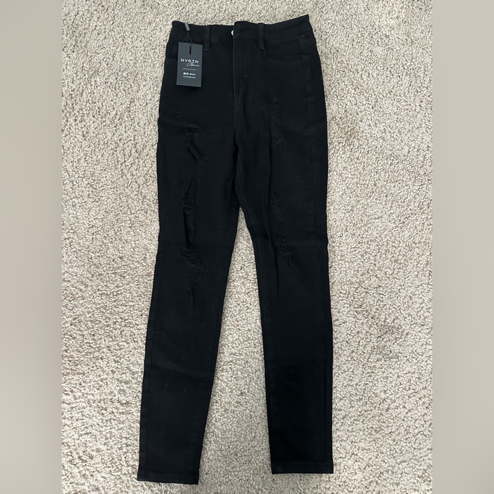 NVGTN Black Distressed Jeans